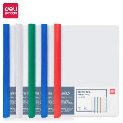 得力 63102 抽桿夾 A4 25mm學(xué)生試卷資料夾抽桿文件夾